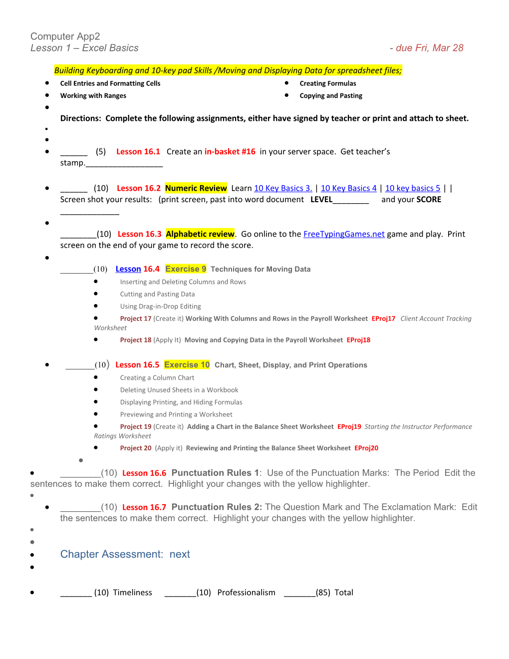 Cell Entries and Formatting Cells