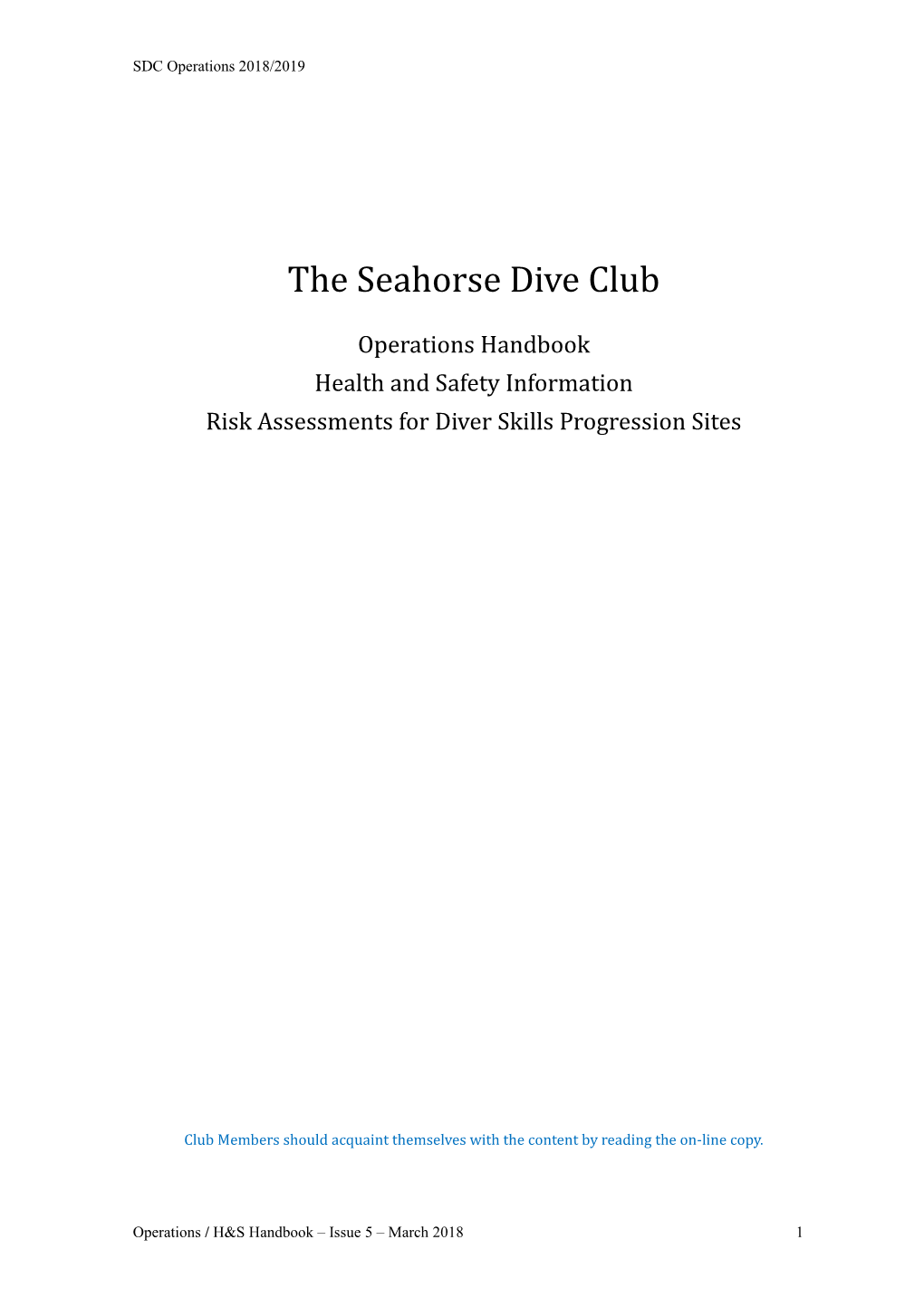 The Seahorse Dive Club