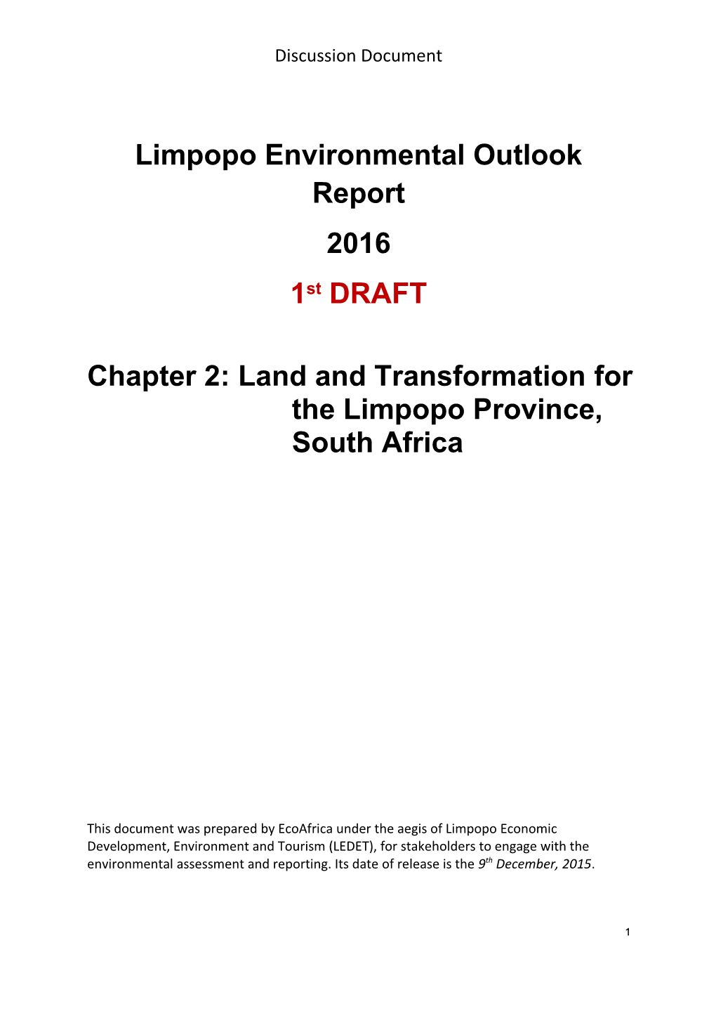 Limpopo Environmental Outlook Report