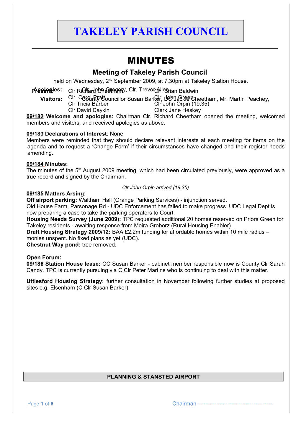 Takeley Parish Council s5