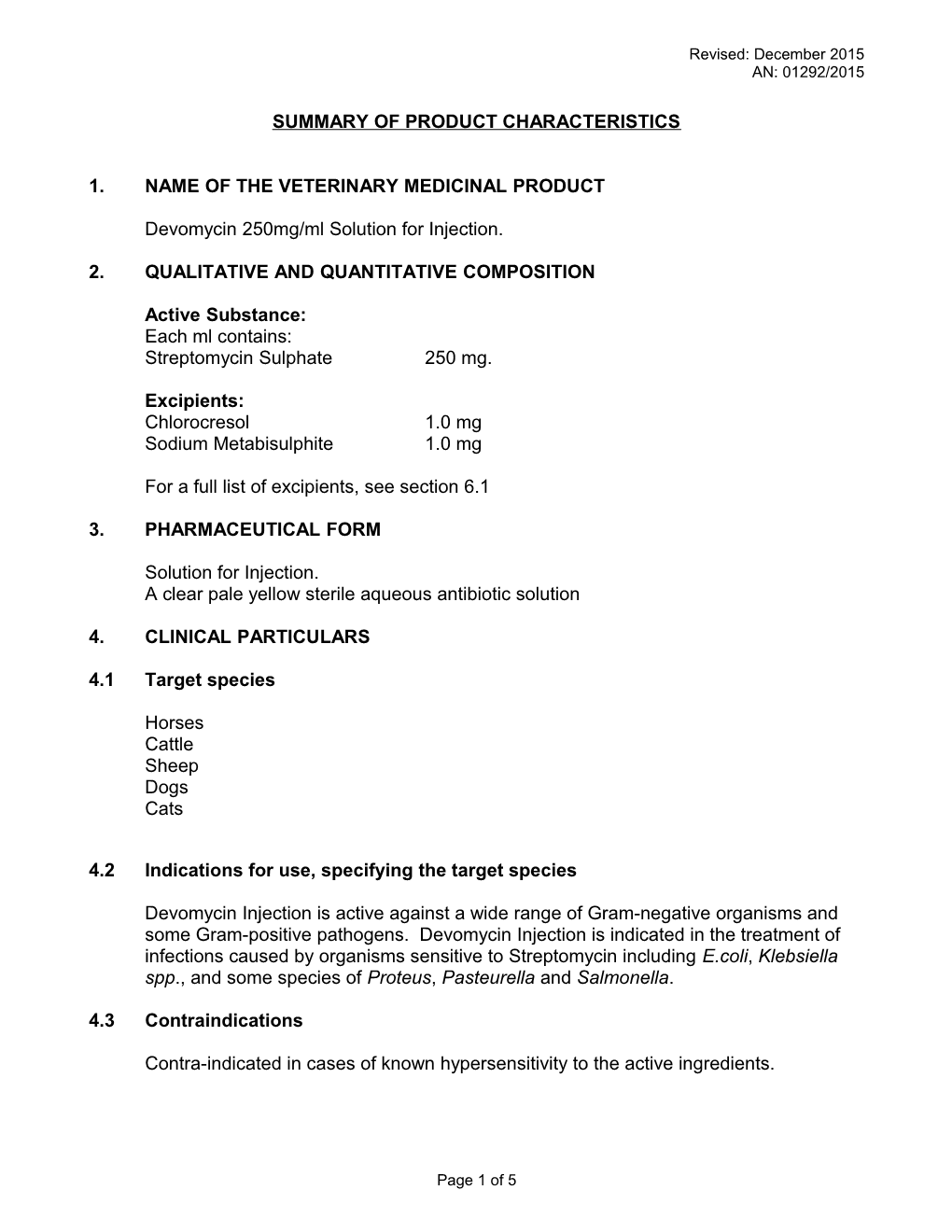 1. Name of the Veterinary Medicinal Product s16