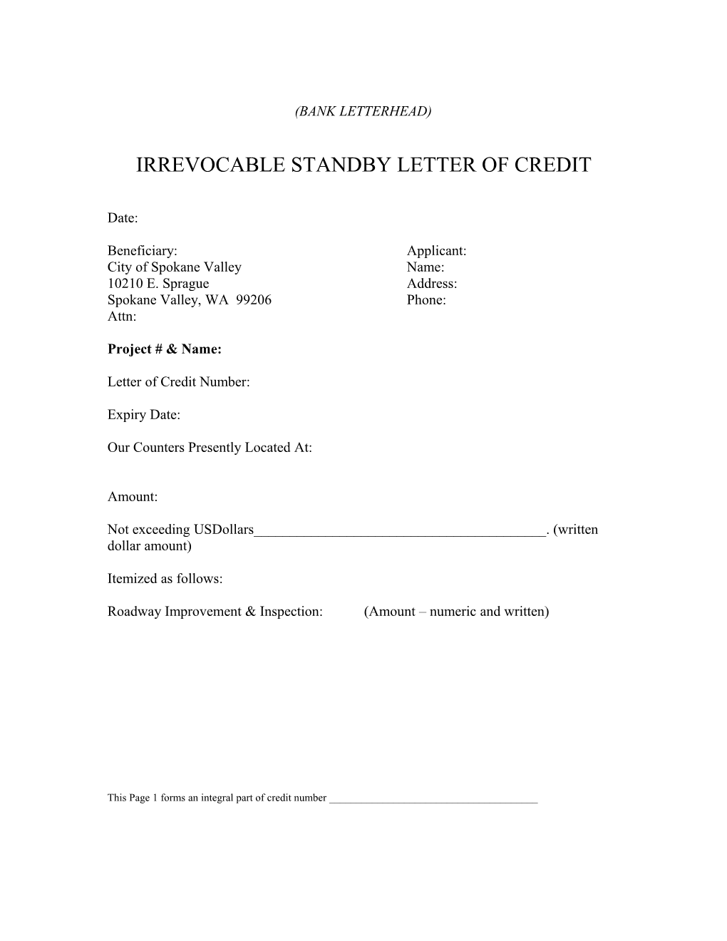 Sample Letter of Credit s1