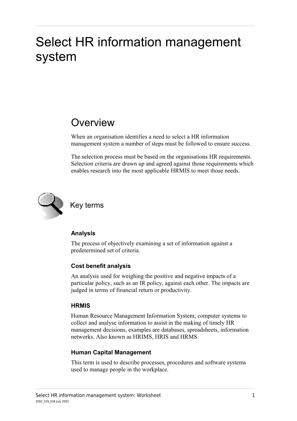 Select HR Information Management System