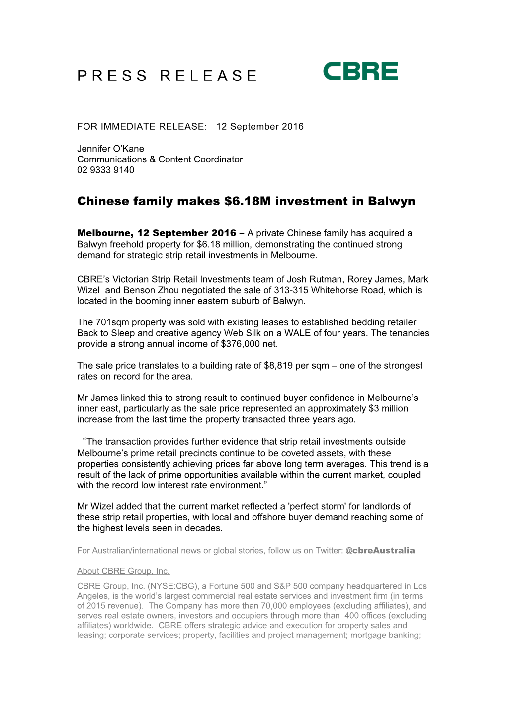 Chinese Family Makes $6.18M Investment in Balwyn