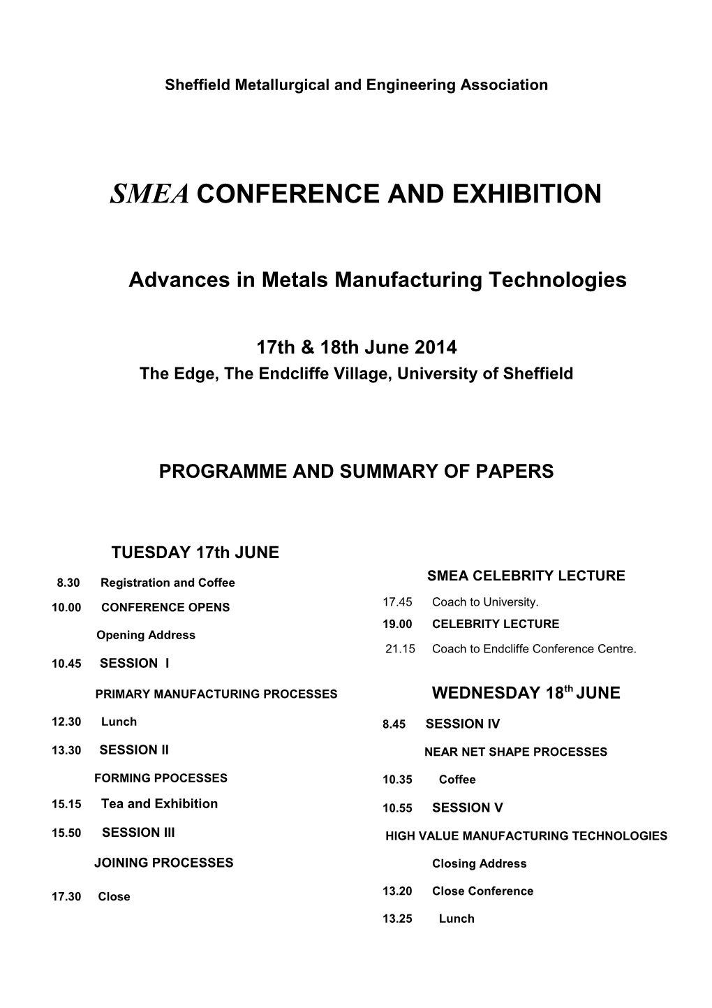 SMEA Annual Conference and Exhibition