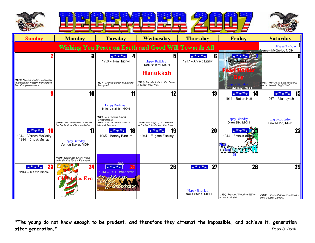 2007 Passing the Torch Calendar