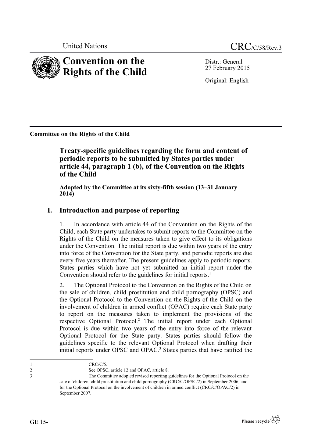Committee on the Rights of the Child s27