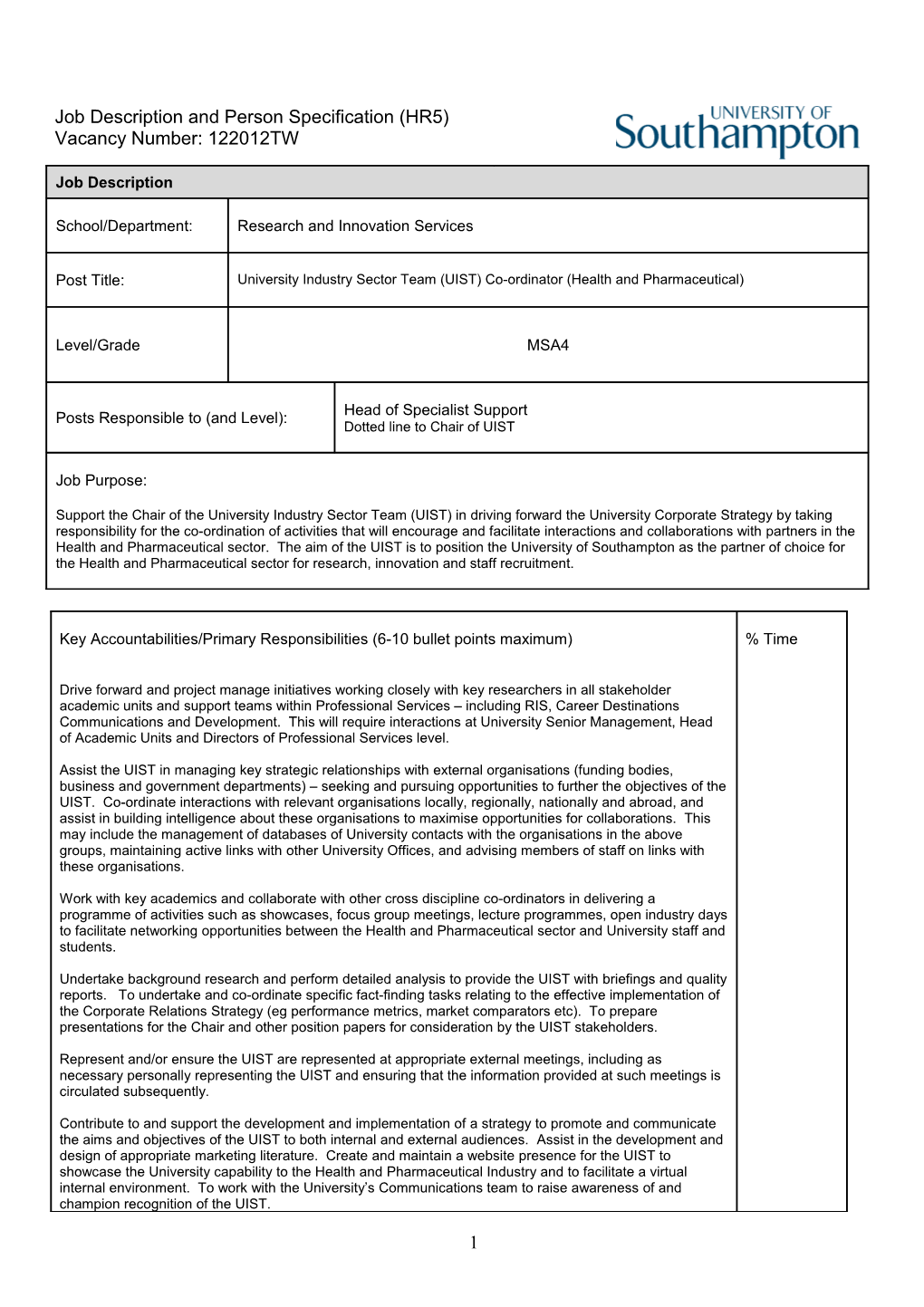 Job Description and Person Specification (HR5) s3