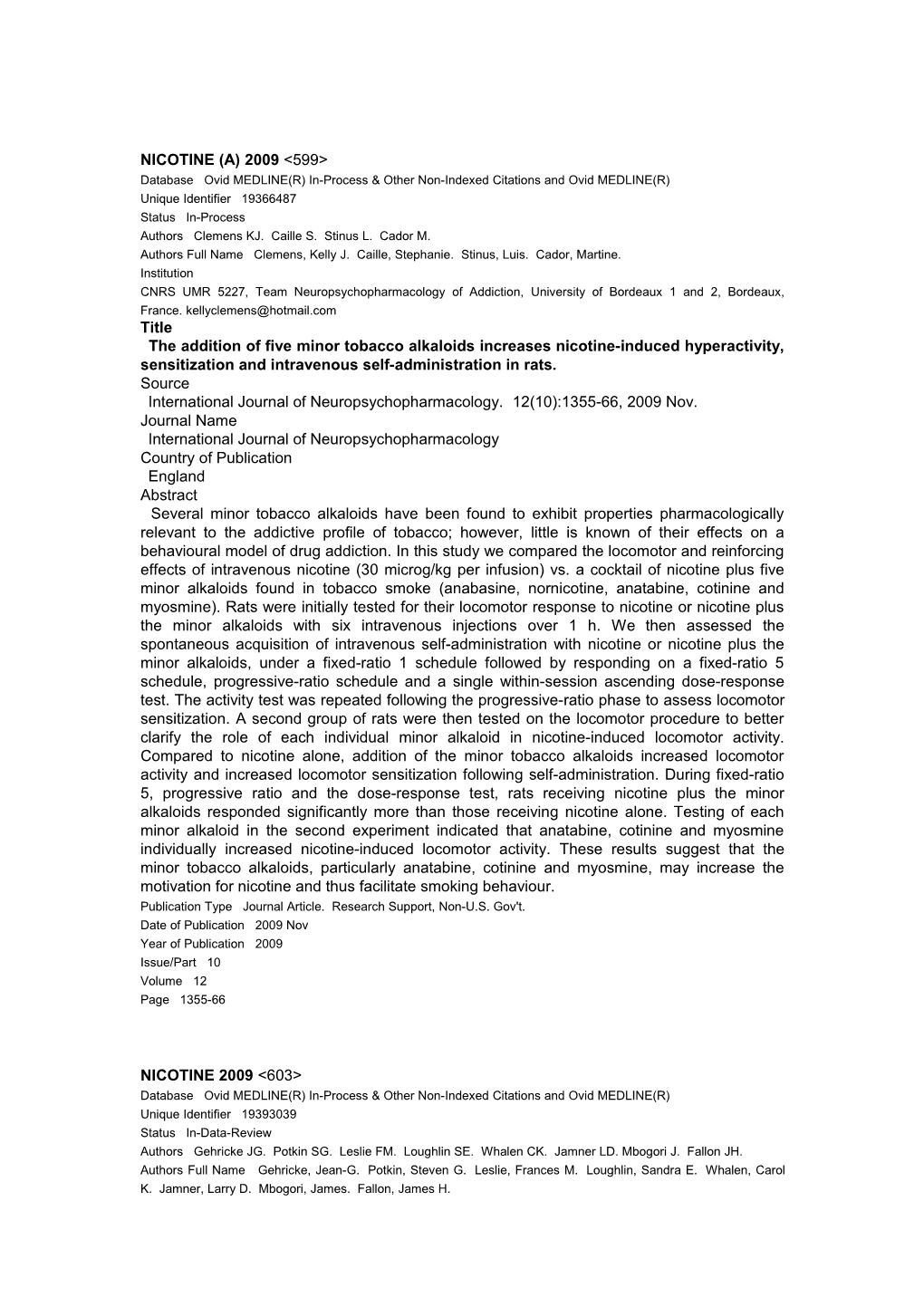 Database Ovid MEDLINE(R) In-Process & Other Non-Indexed Citations and Ovid MEDLINE(R) s1