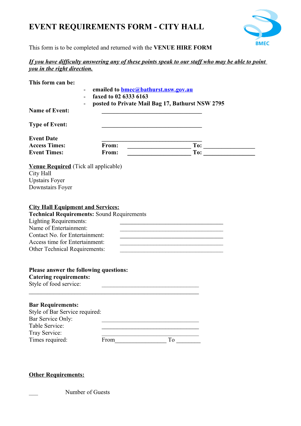 Hire Application Form