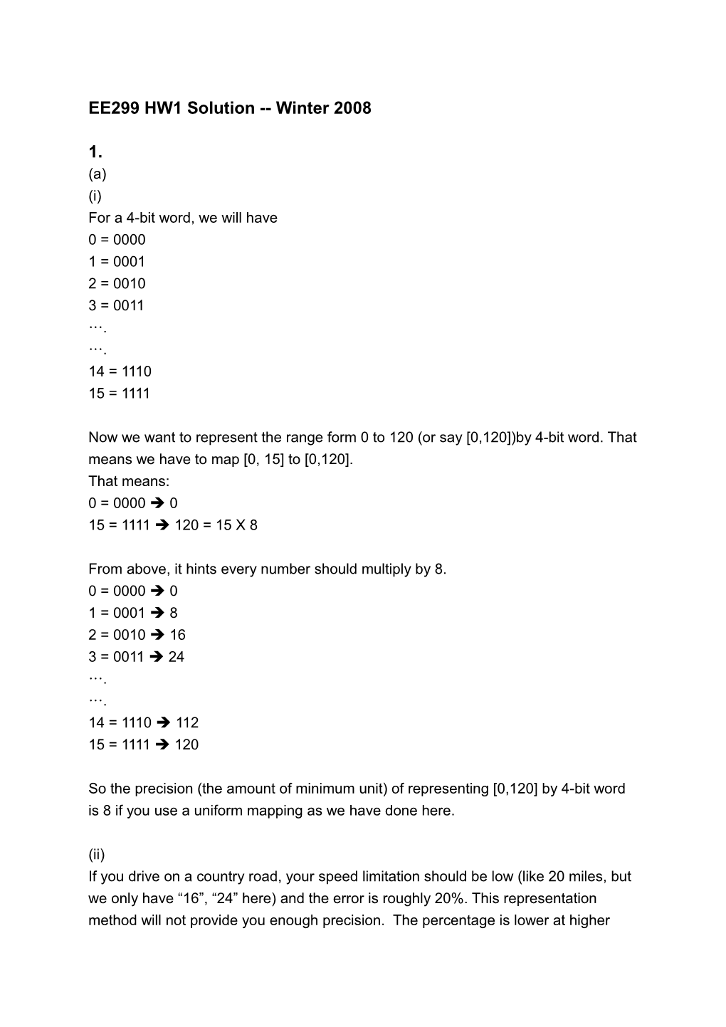 EE299 HW1 Solution Winter 2008