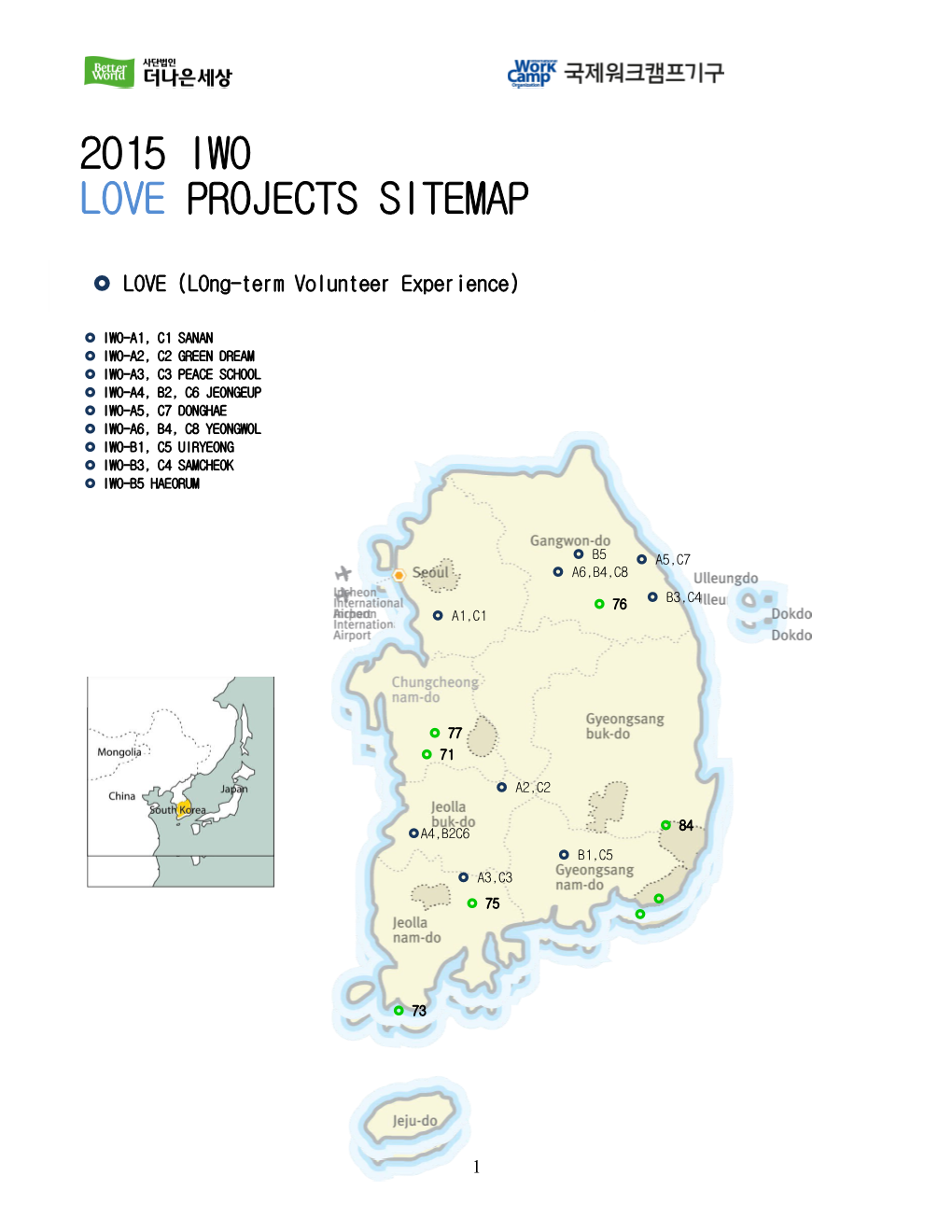 2004 International Volunteer Projects in KOREA, Philippine and India