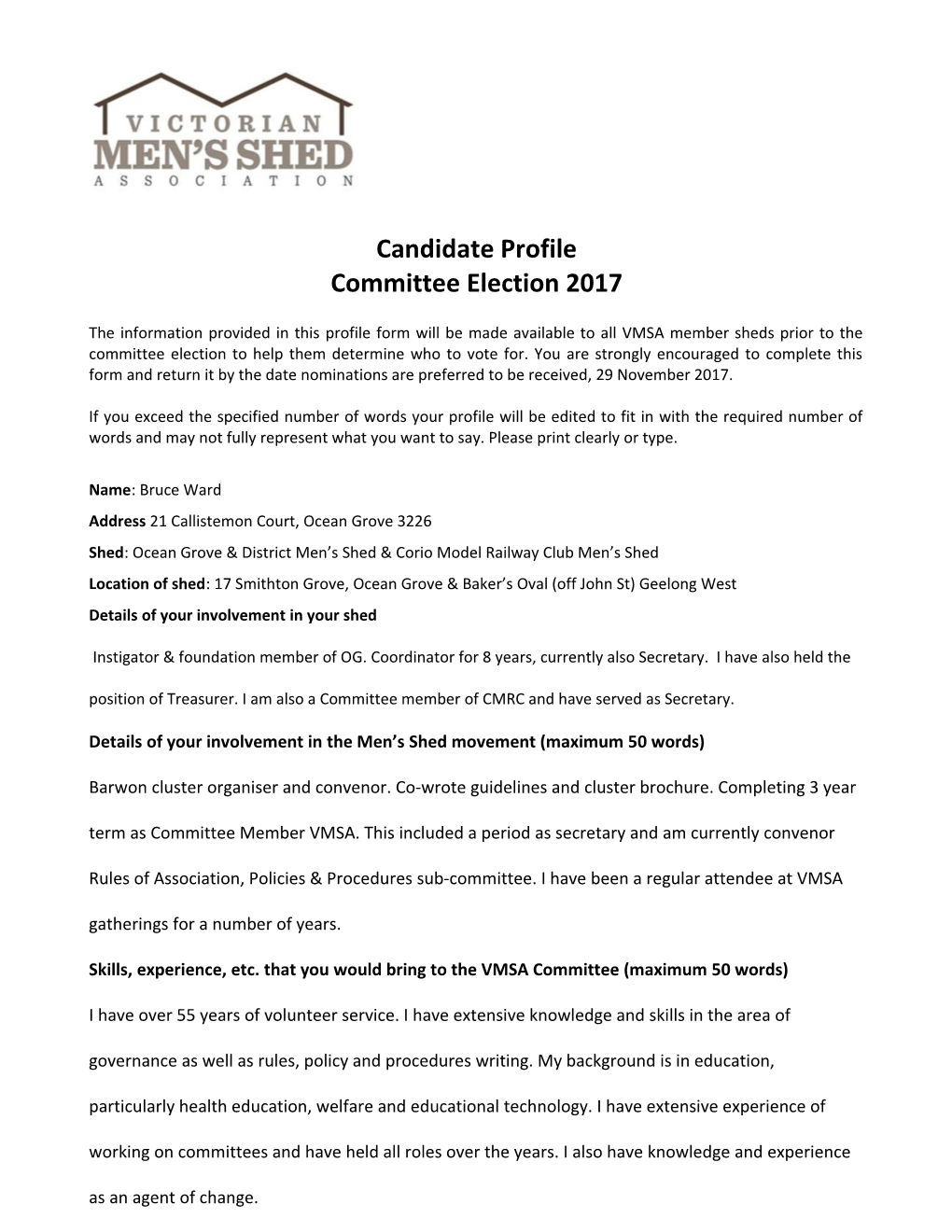 Candidate Profile