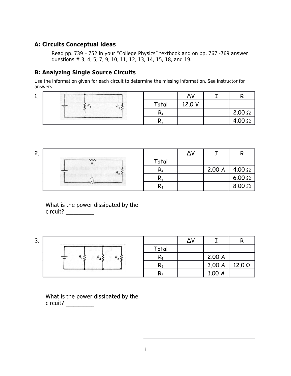 A: Circuits Conceptual Ideas