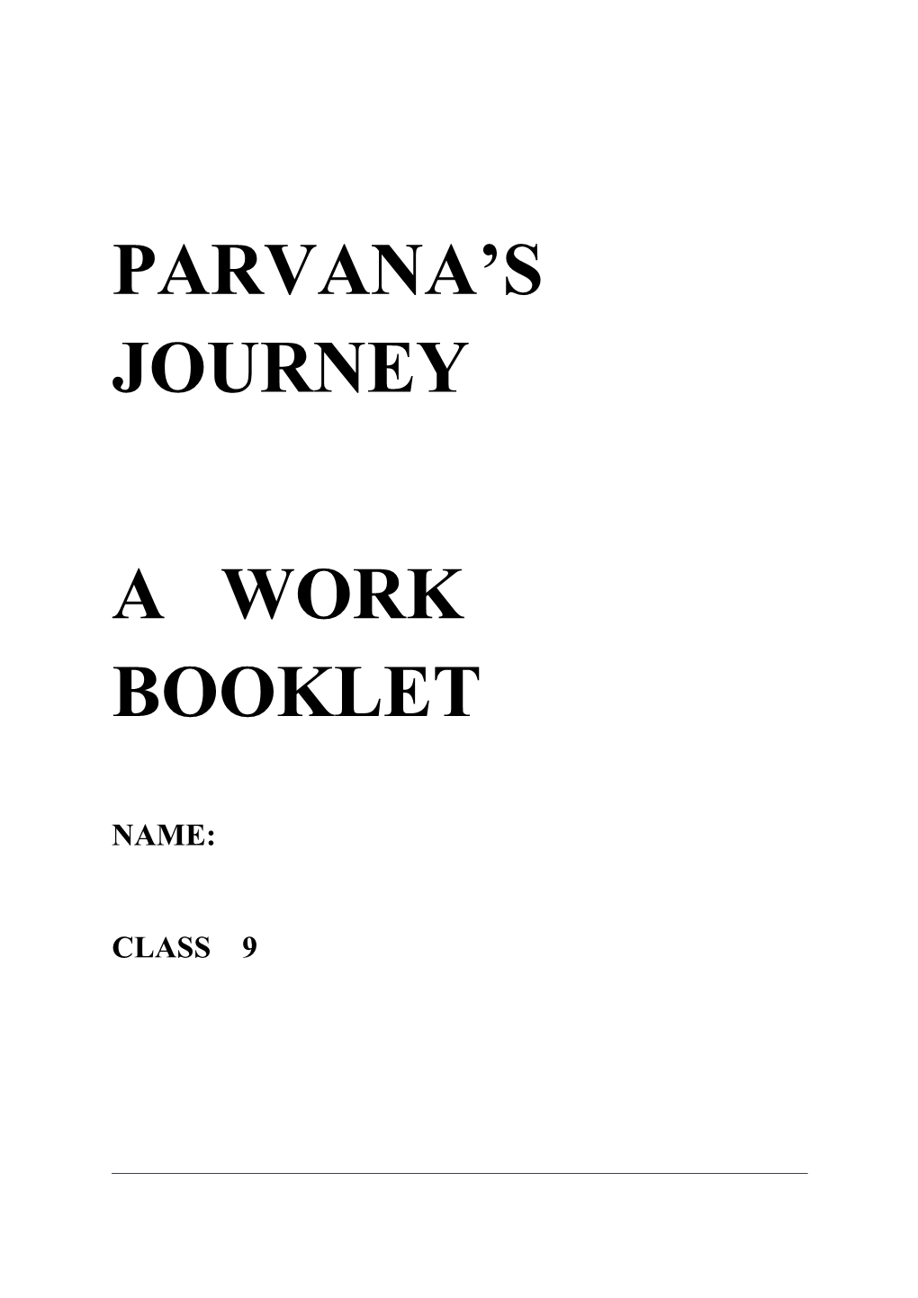 Parvana S Journey