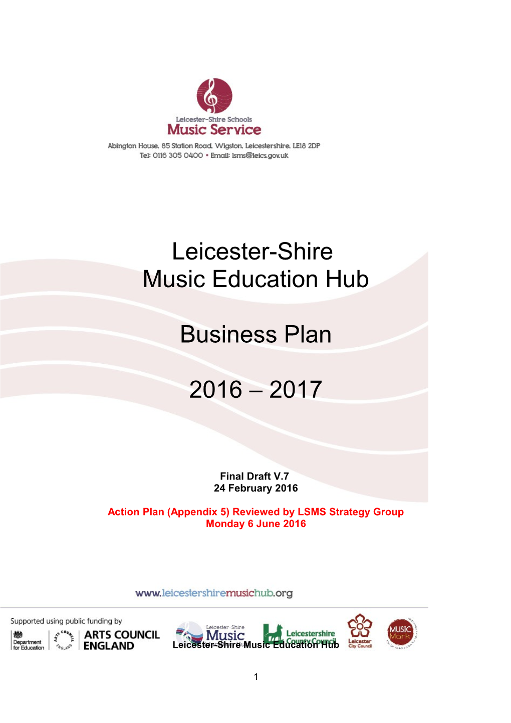 Action Plan (Appendix 5) Reviewed by LSMS Strategy Group