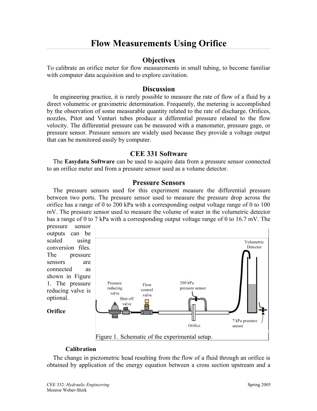 Flow Measurements Using Orifice