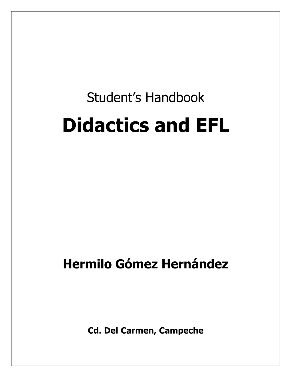 Didactics and EFL