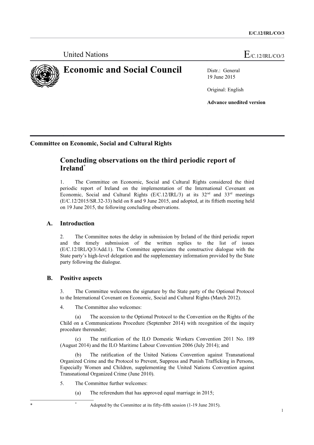 Committee on Economic, Social and Cultural Rights s6