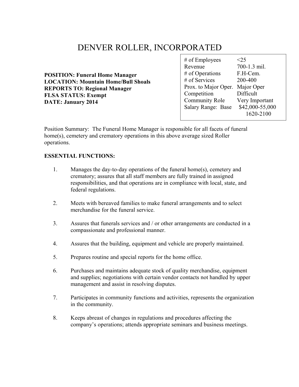 Denver Roller, Incorporated