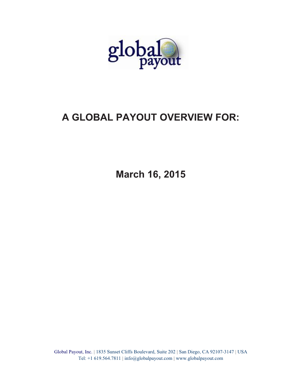 A Global Payout Overview For