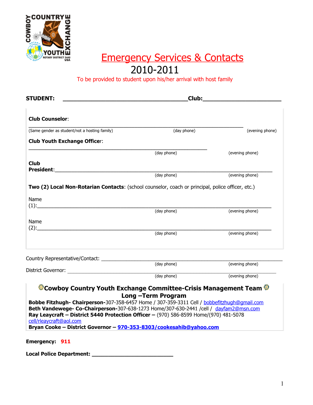 Emergency Services & Contacts s1