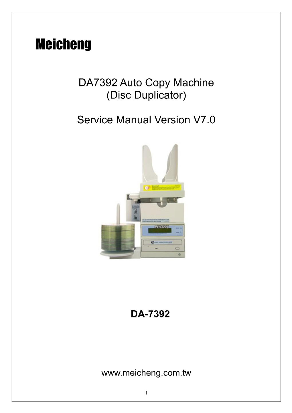 DA7392 Auto Copy Machine