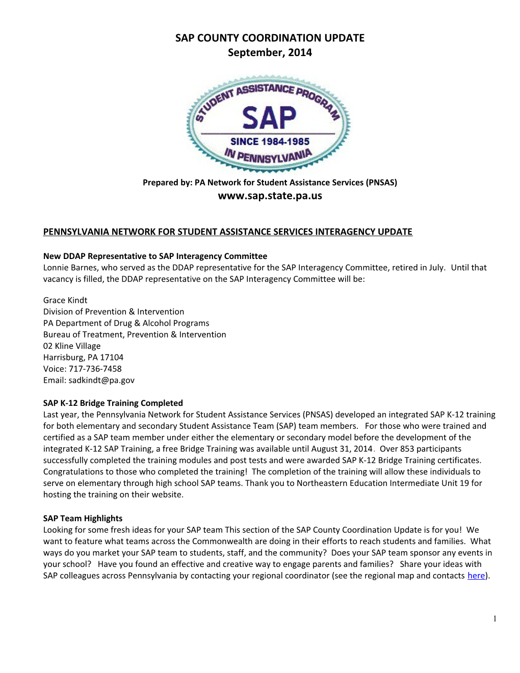 Sap County Coordination Update s2