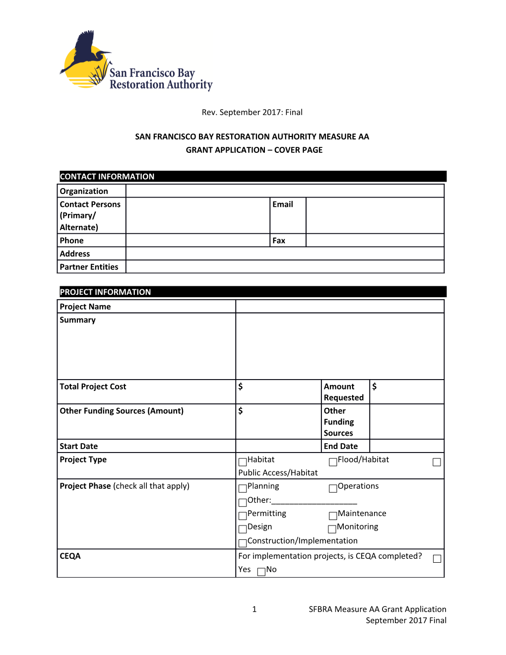 San Francisco Bay Restoration Authority Measure Aa