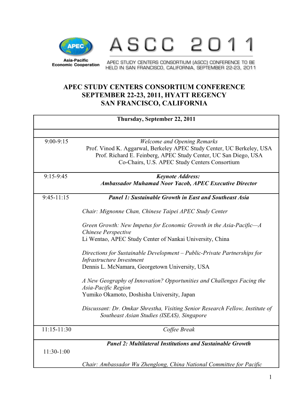 Apec Study Centers Consortium Conference