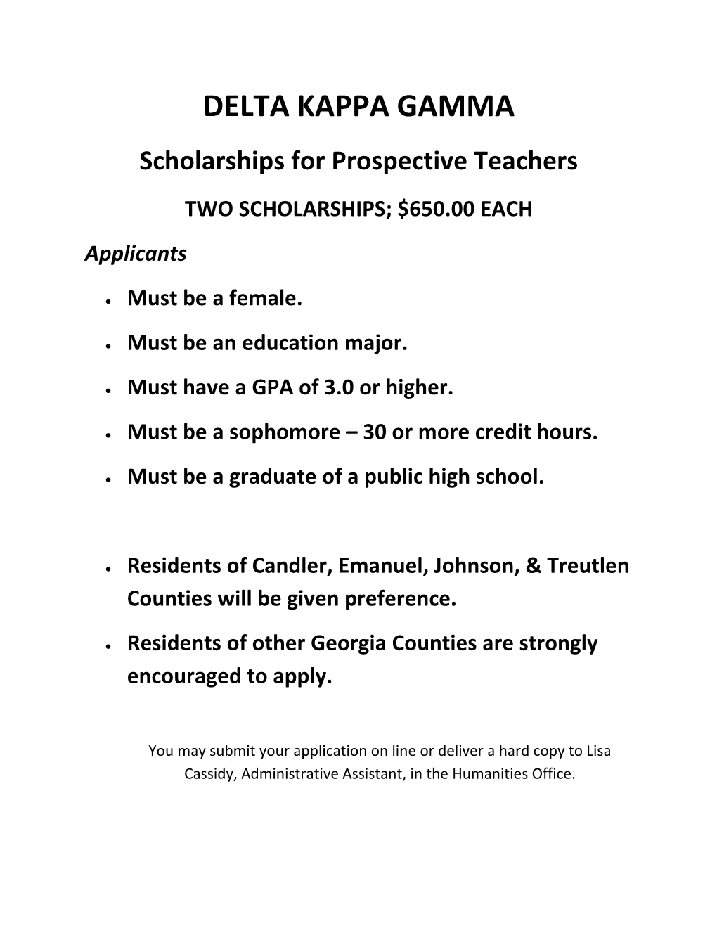 Scholarships for Prospective Teachers