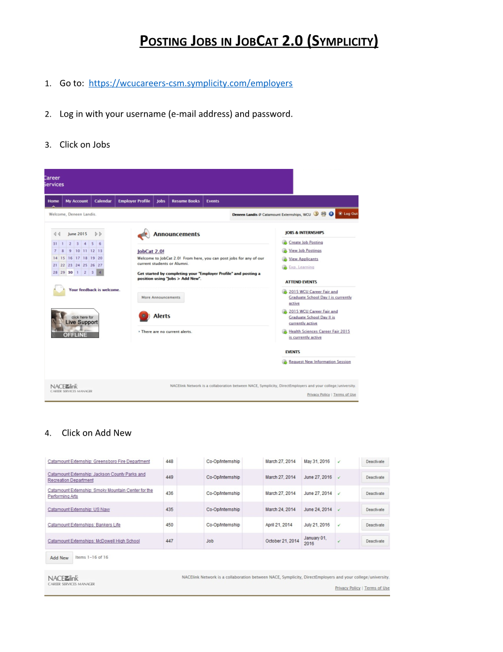 Posting Jobs in Jobcat 2.0 (Symplicity)