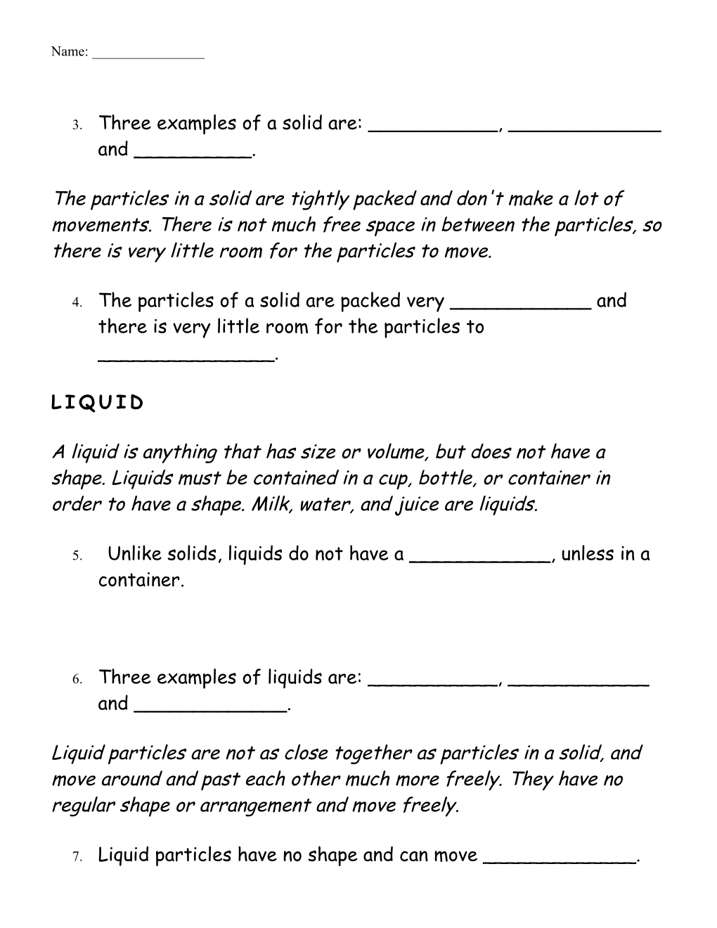 Phases of Matter Study Guide