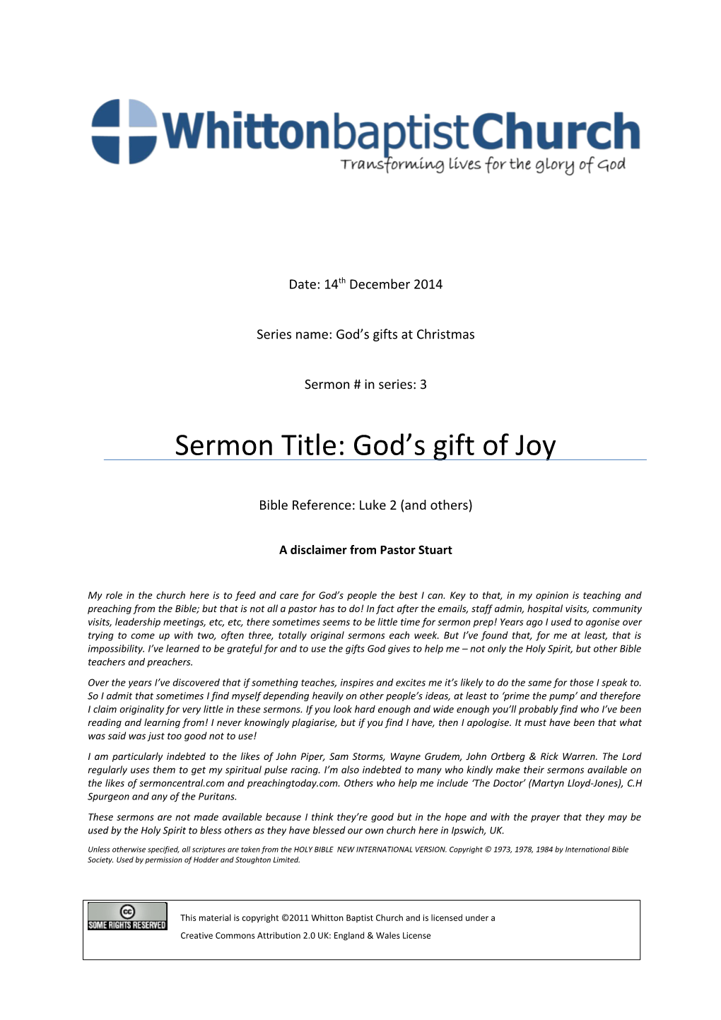 Series Name: God S Gifts at Christmas s1