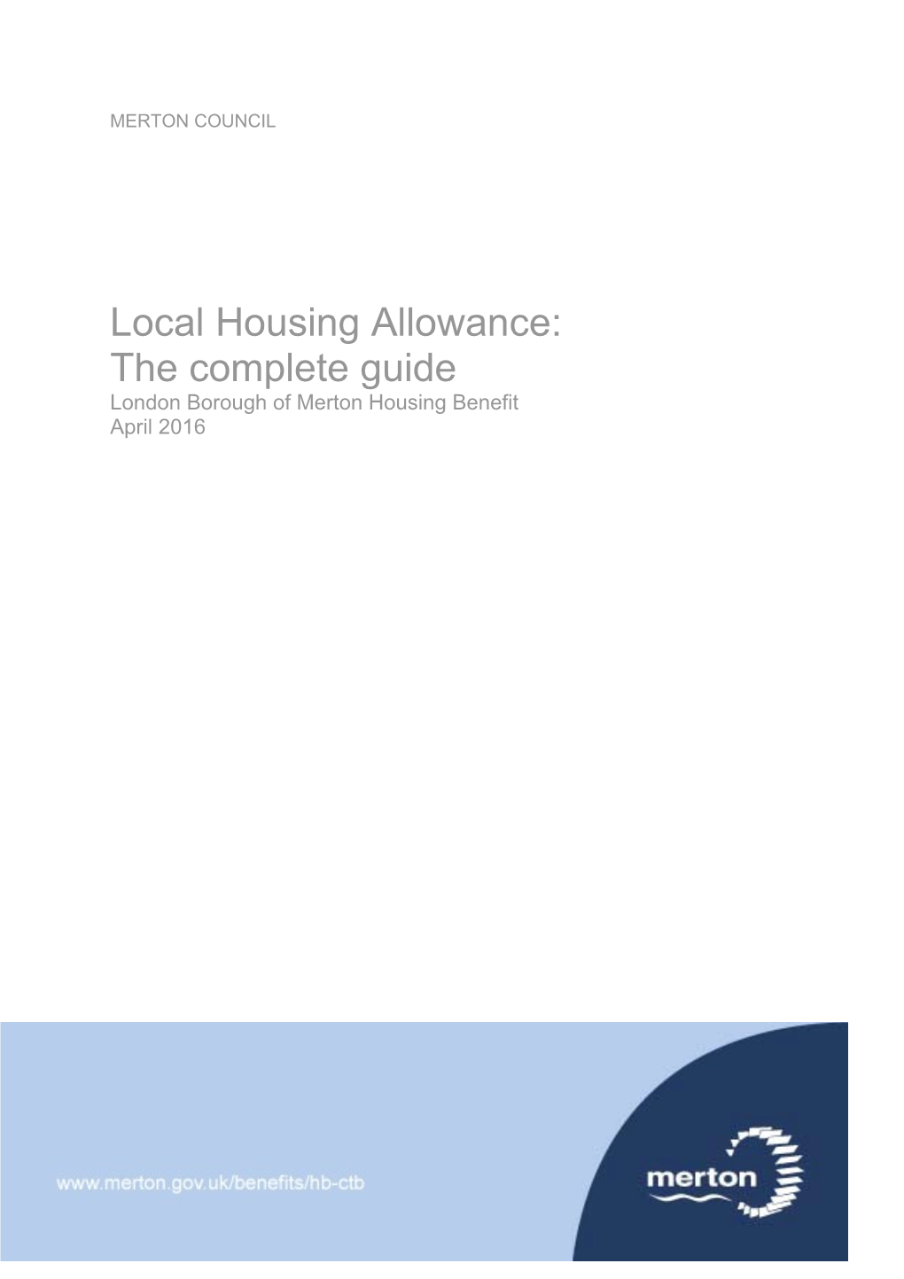 Background to Local Housing Allowance (LHA) 3