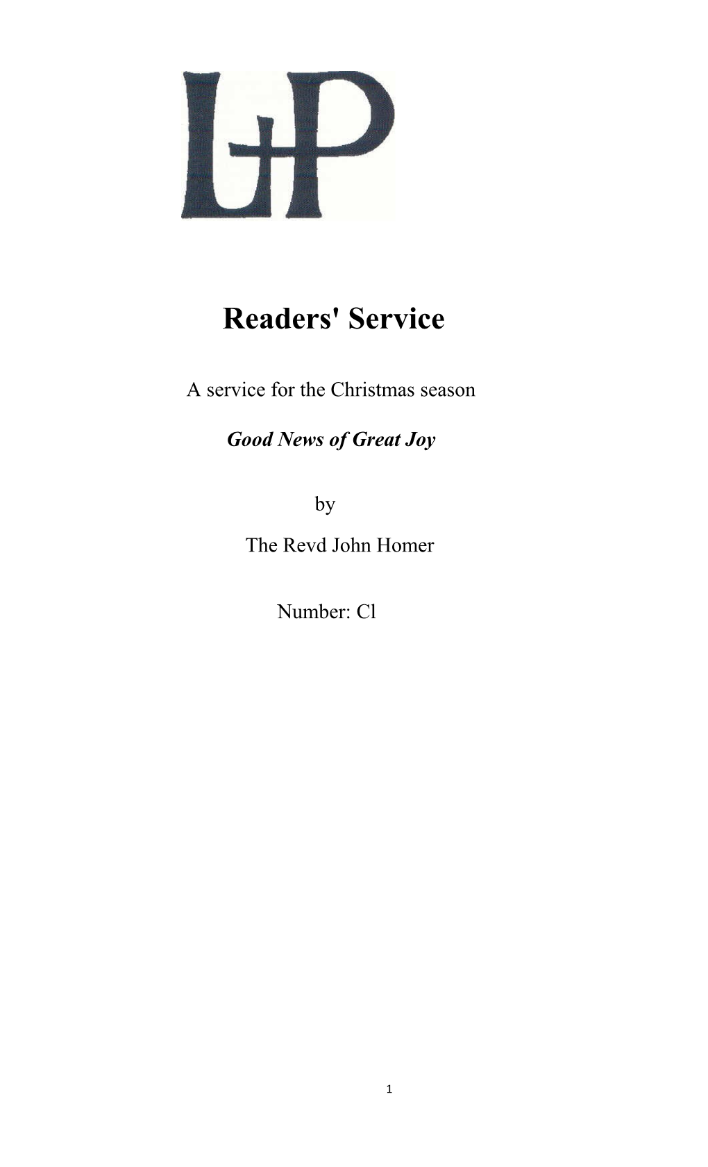 A Service for the Christmas Season