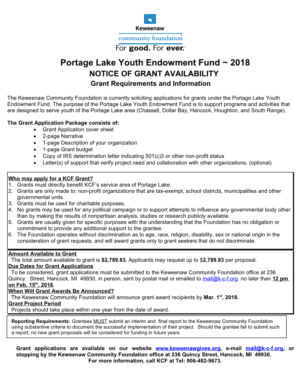 Portage Community Health Endowment Fund