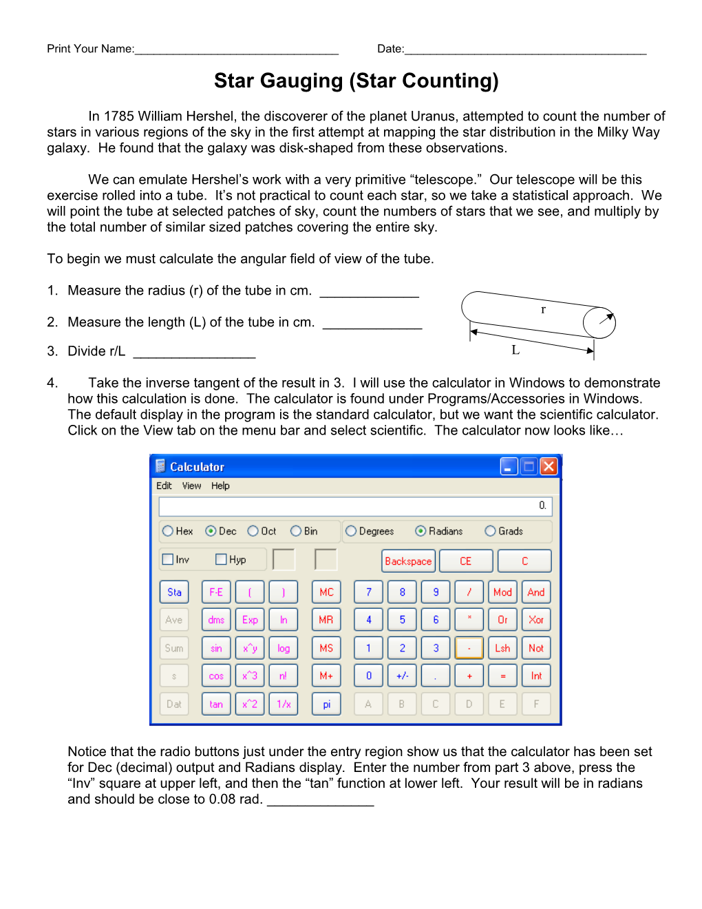 Star Gauging (Star Counting)