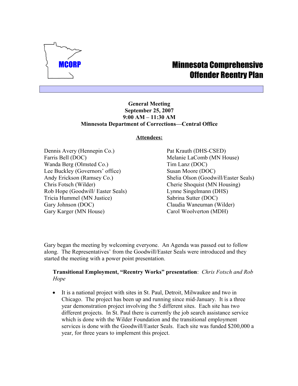 MCORP Steering Committee Page 5 of 5