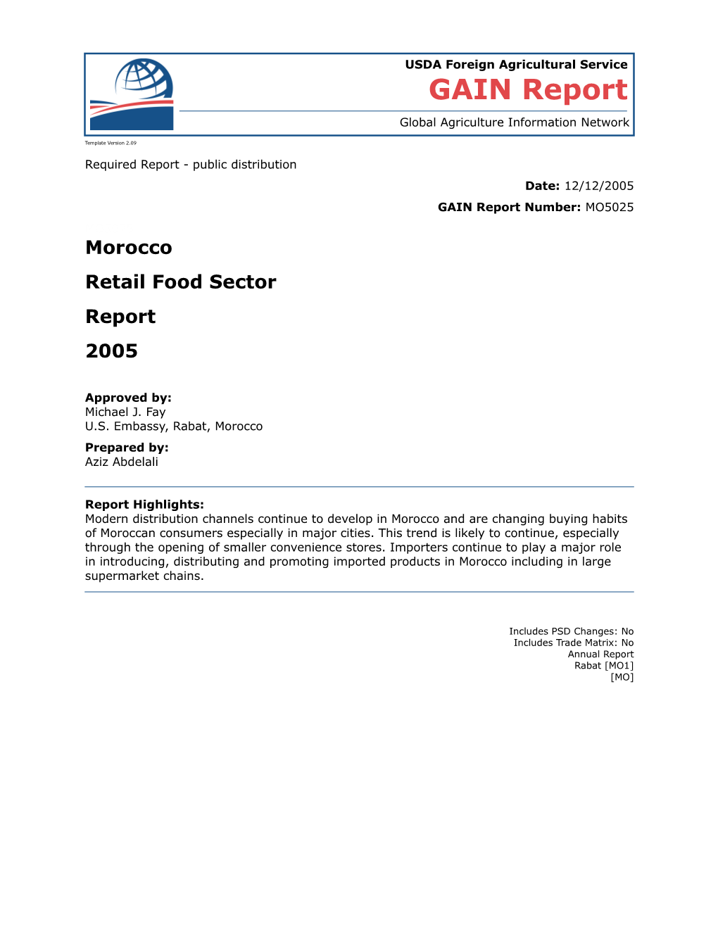 Required Report - Public Distribution s79