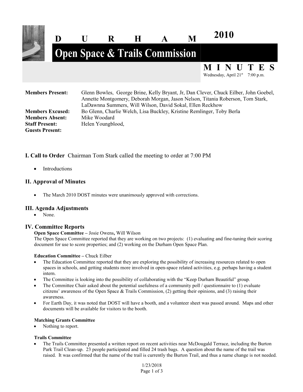 Open Space & Trails Commission