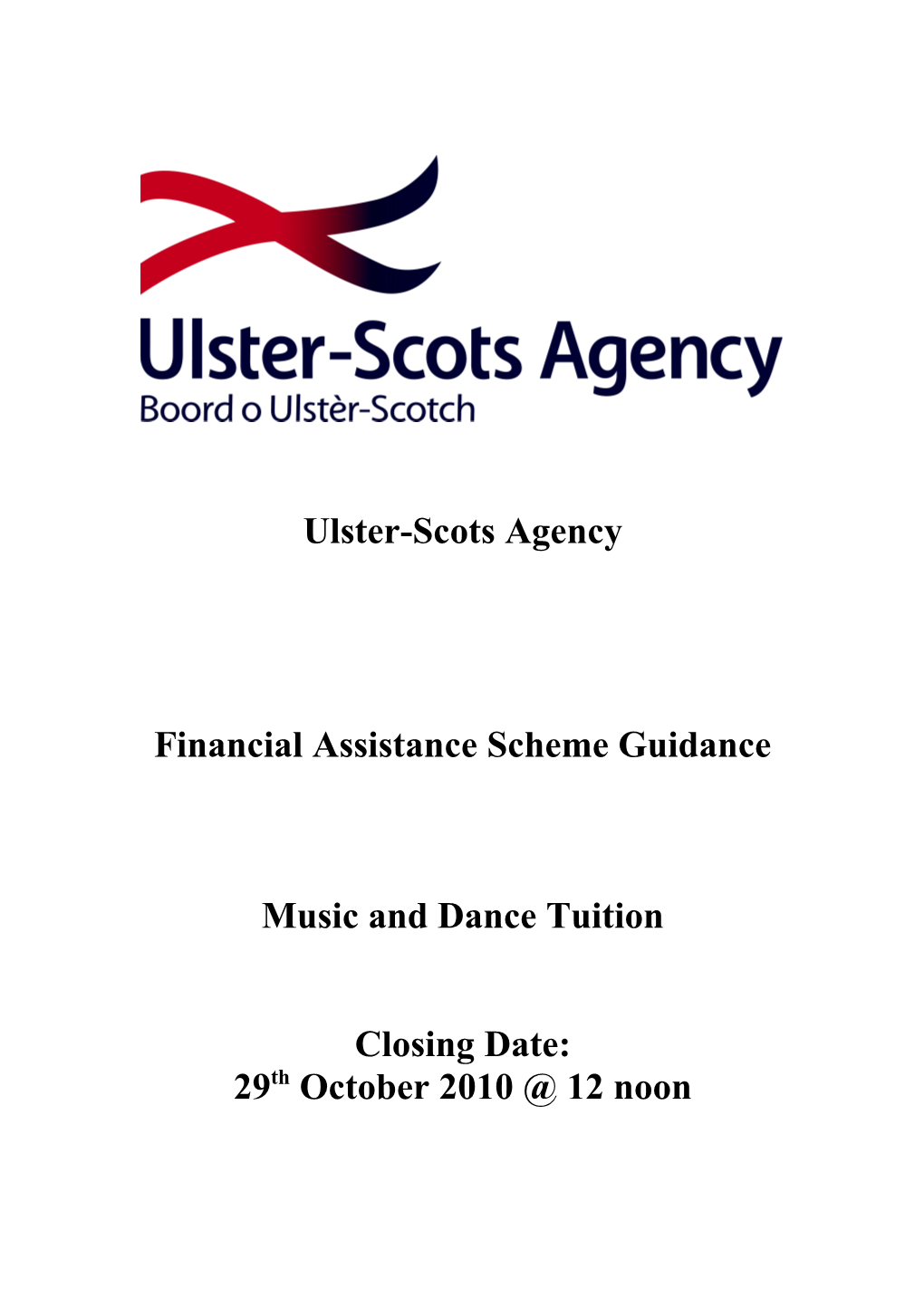 Financial Assistance Scheme Guidance