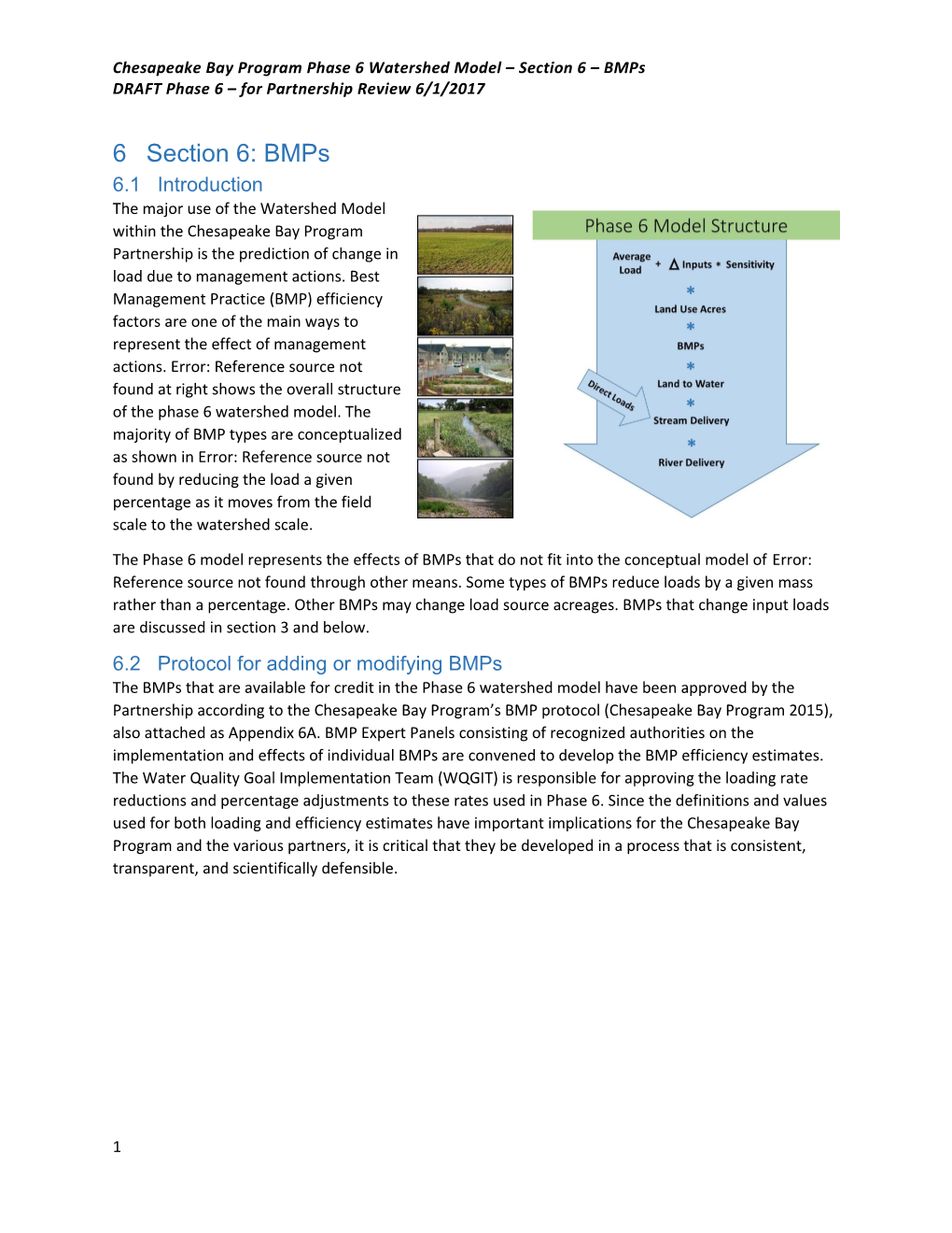 Chesapeake Bay Program Phase 6 Watershed Model Section 6 Bmps