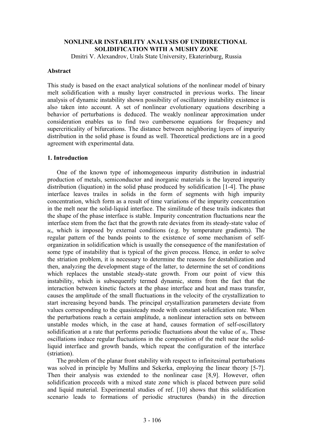 One of the Known Type of Inhomogeneous Impurity Distribution In