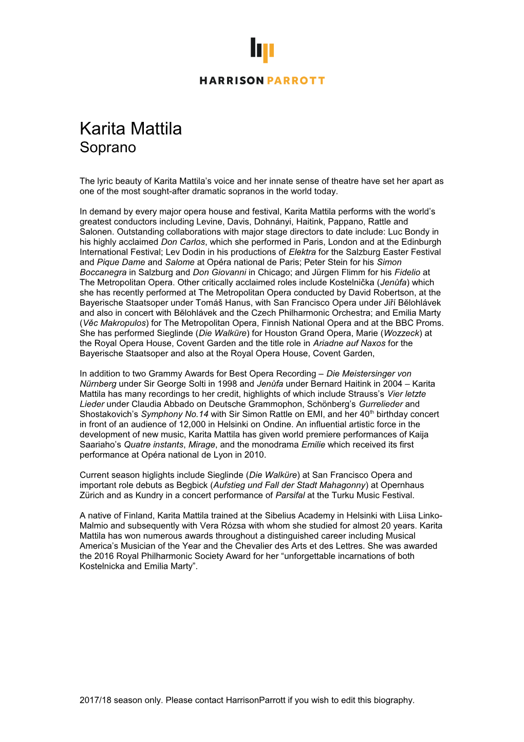 Karita Mattila