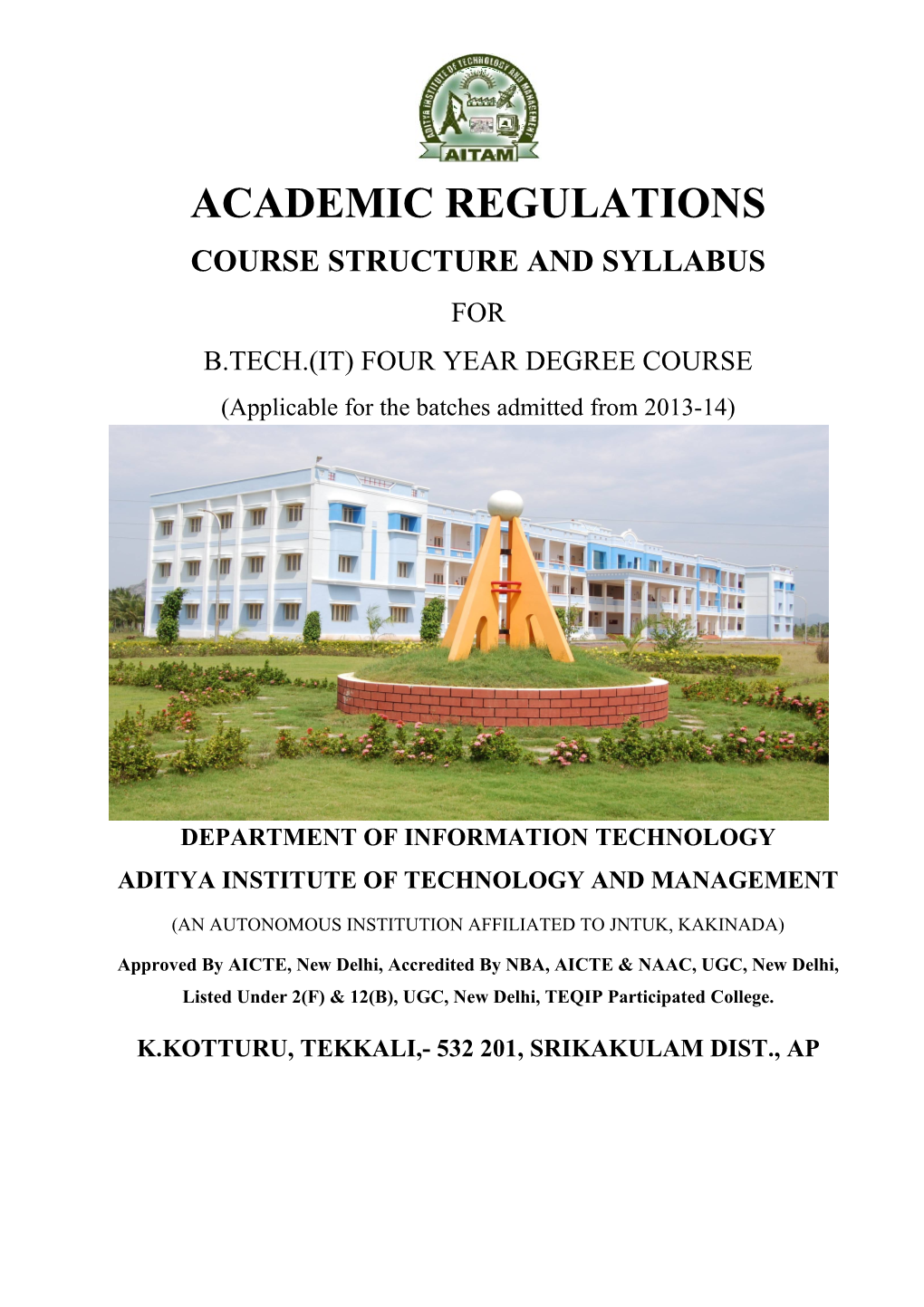Course Structure and Syllabus