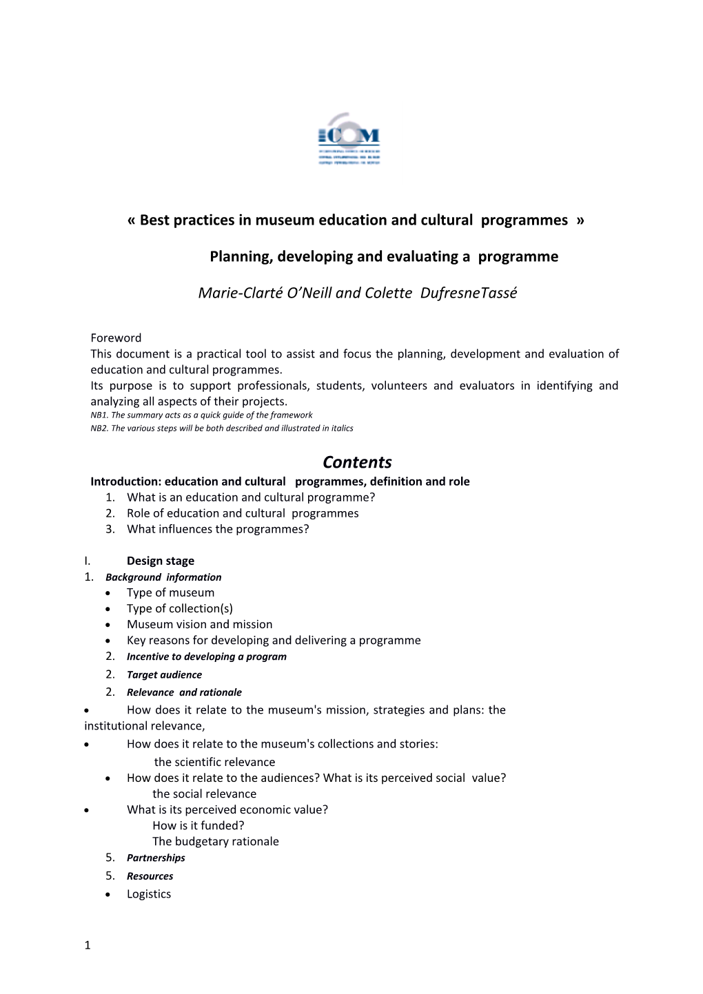Best Practices in Museum Education and Cultural Programmes s1