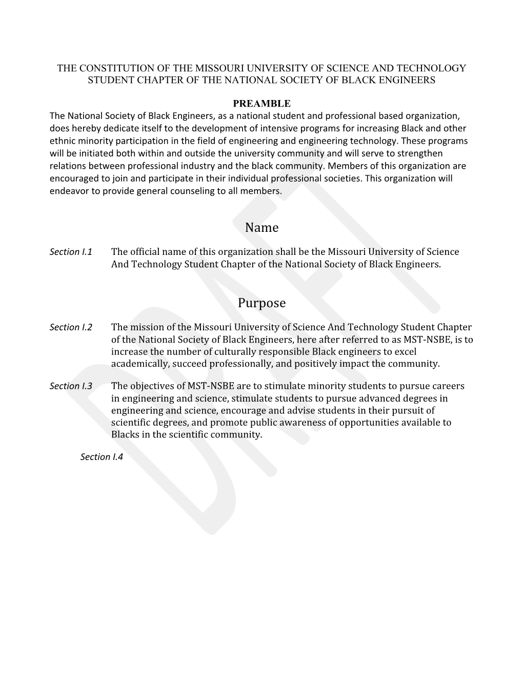 The Constitution of the University of Missouri-Rolla