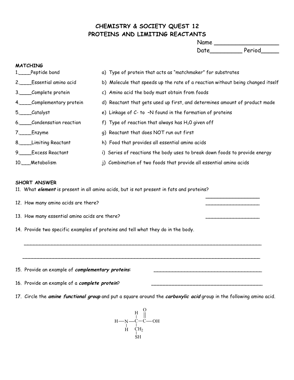 Chemistry & Society Quest 12
