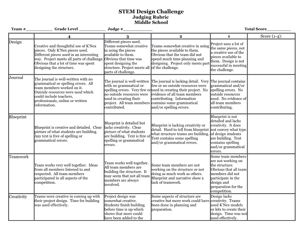 STEM Design Challenge